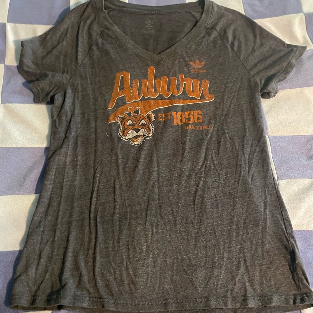 Adidas Women's Charcoal Auburn Graphic Tee